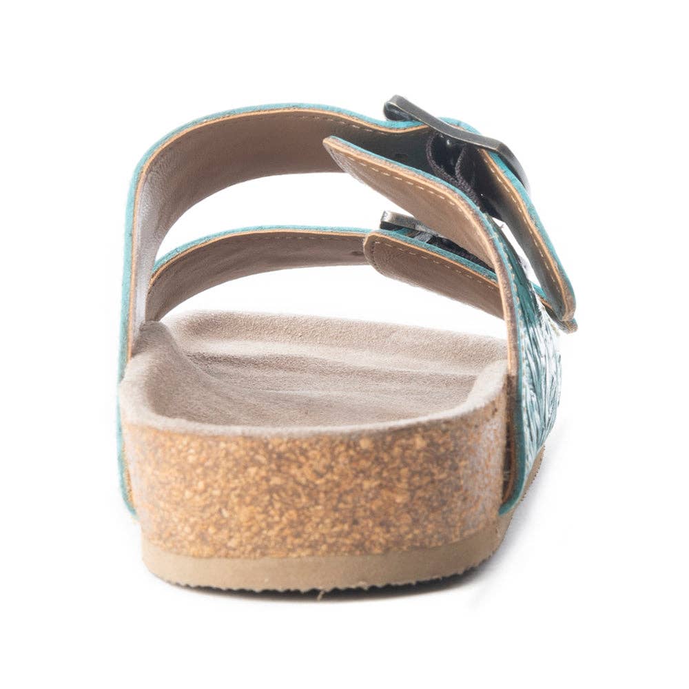 Wildlfower Wanderer Sandals In Turquoise