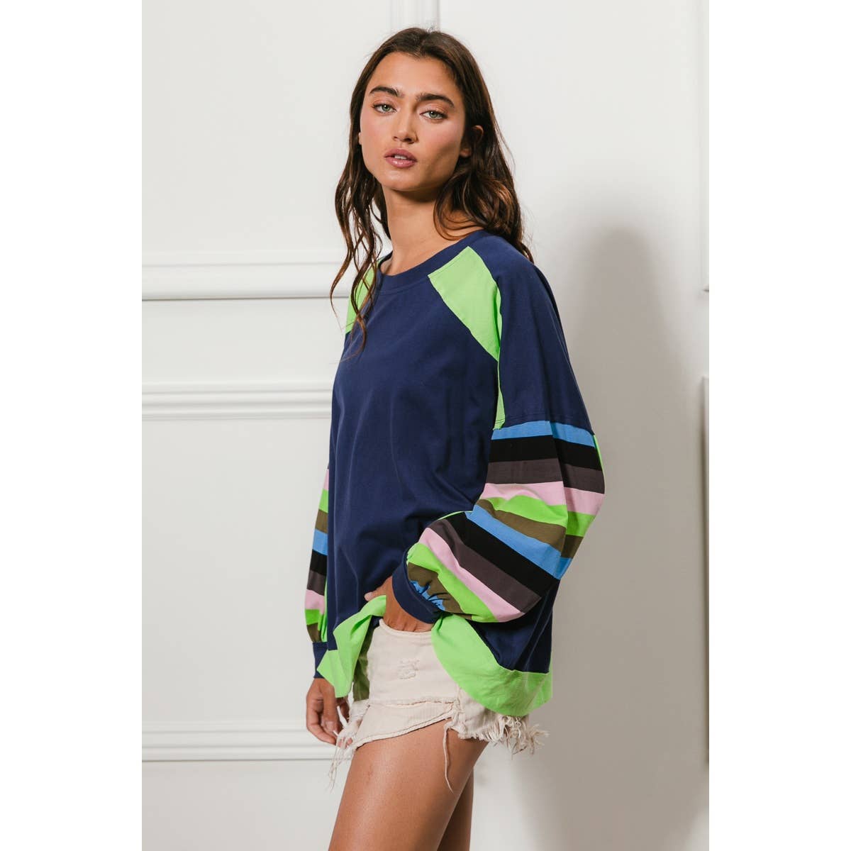 Colorblock Sweatshirt Top