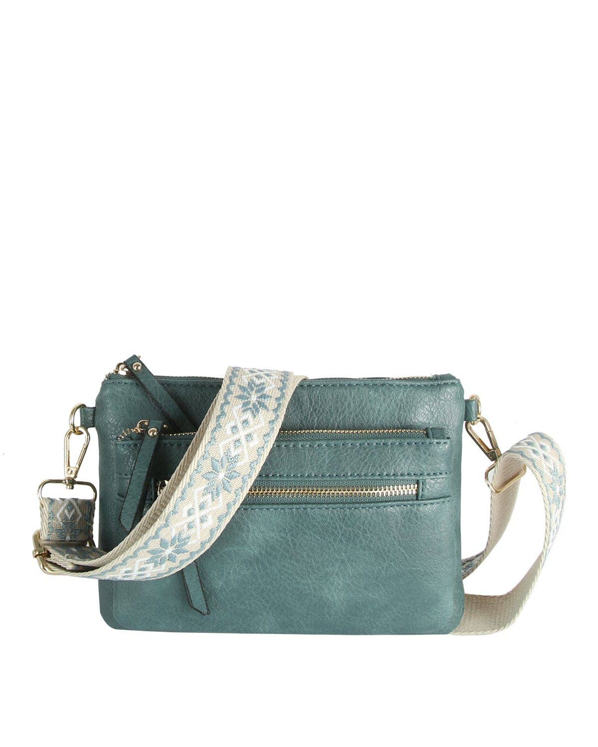 Melissa Multi Zip Pocket Crossbody With Guitar Strap