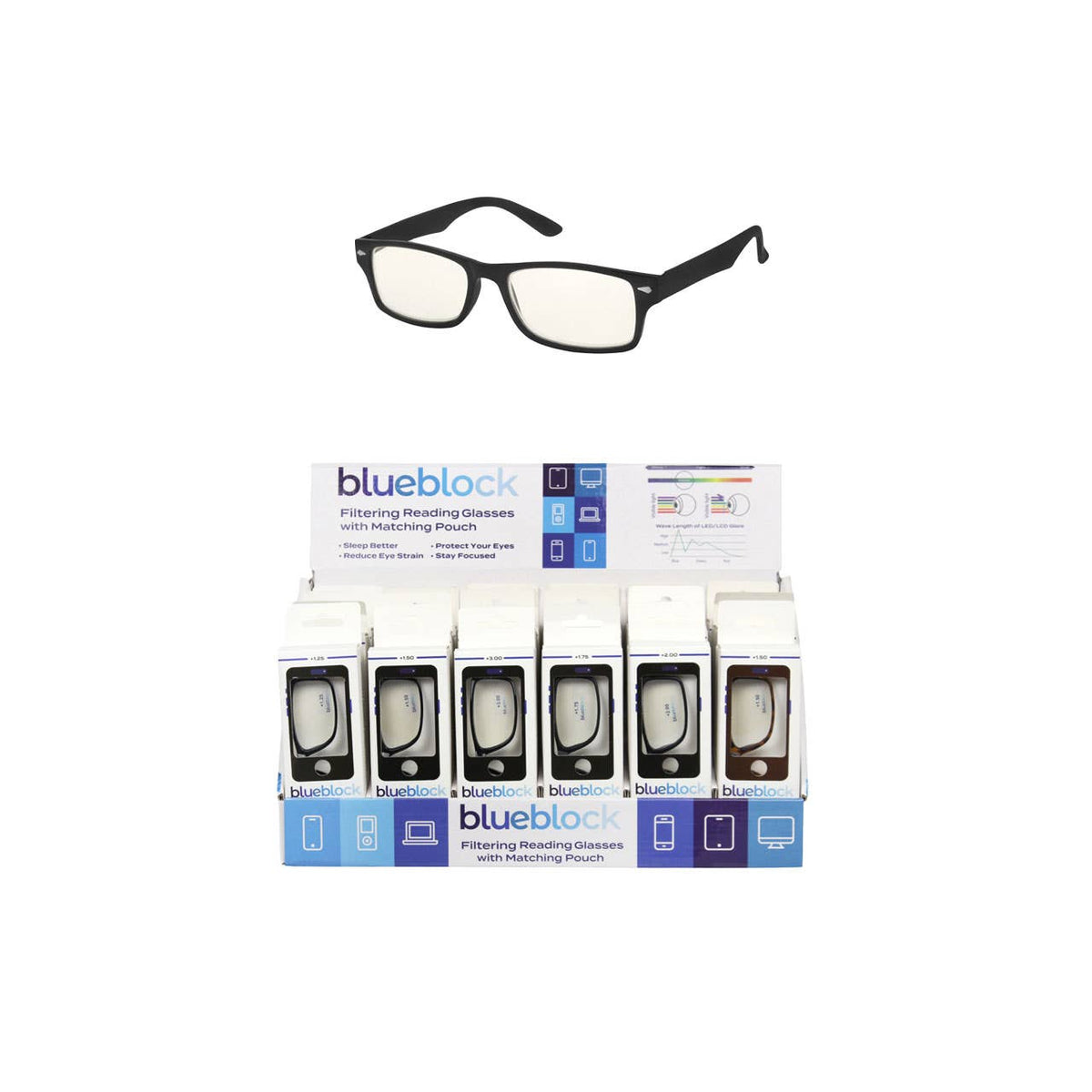 Blue Light Reading Glasses With Case