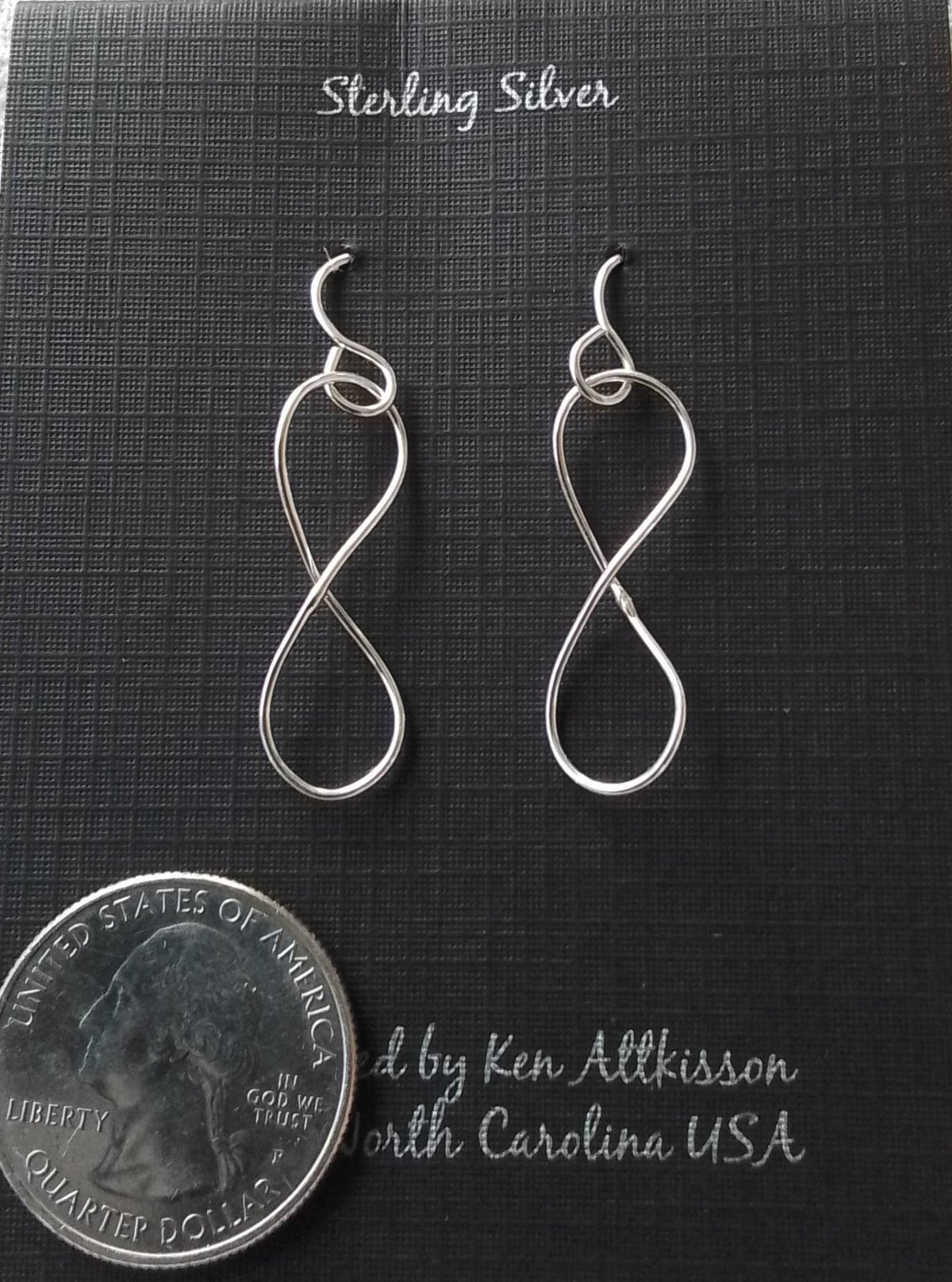 Sterling Silver Earrings Infinity