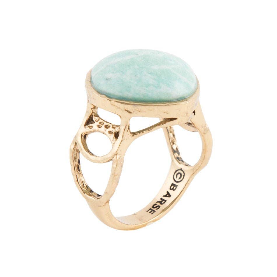 Amazonite Circle Dance Ring