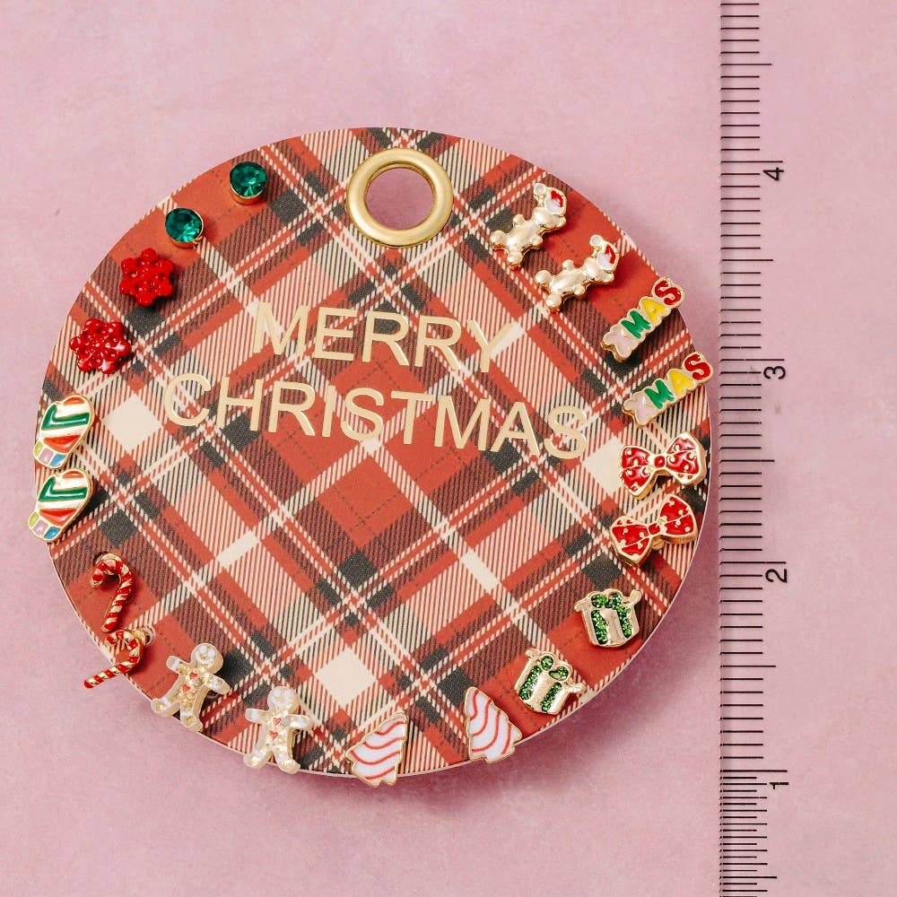 Assorted Merry Christmas Themed Earrings Set