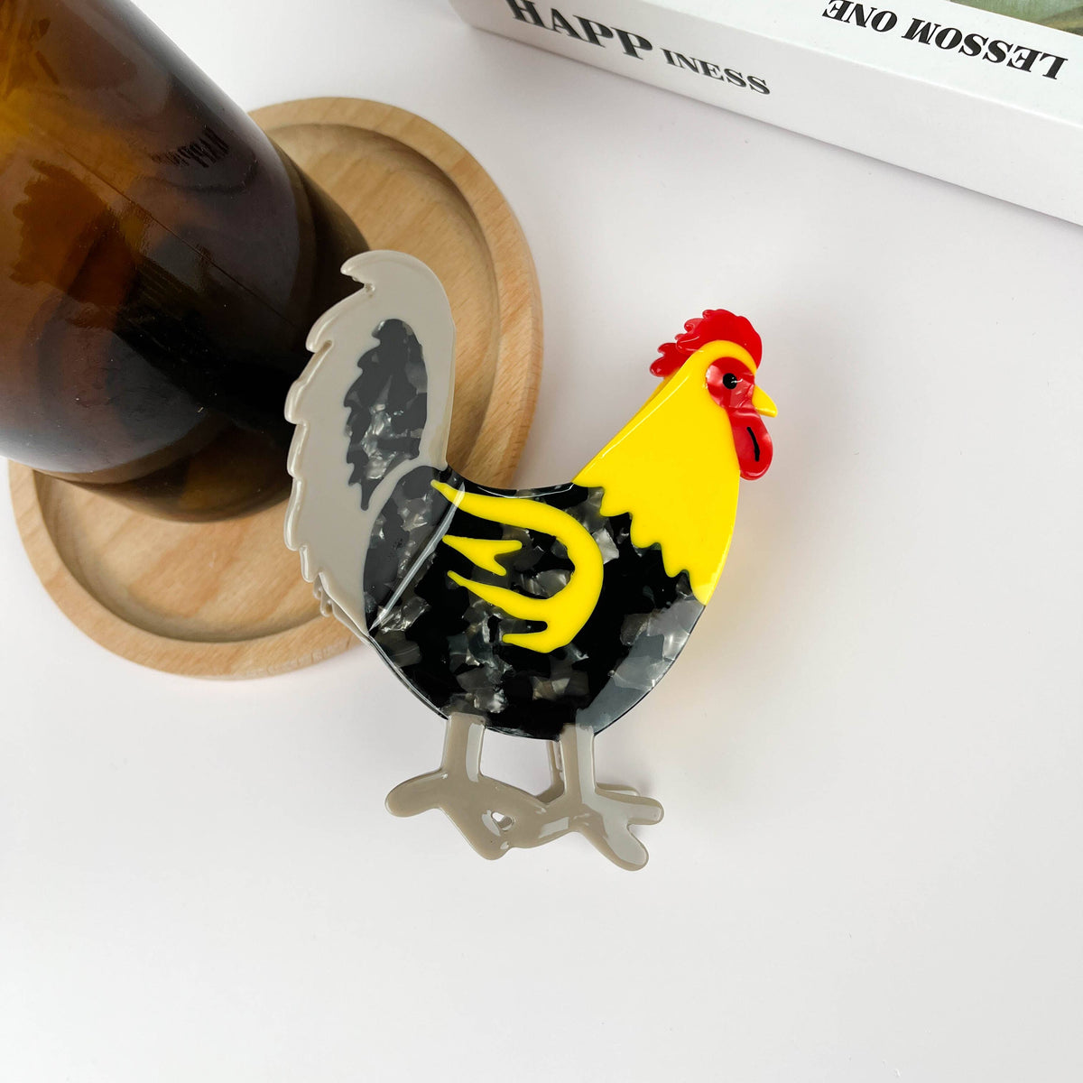 Rooster Claw Clips, Acetate Animal Hair Clip