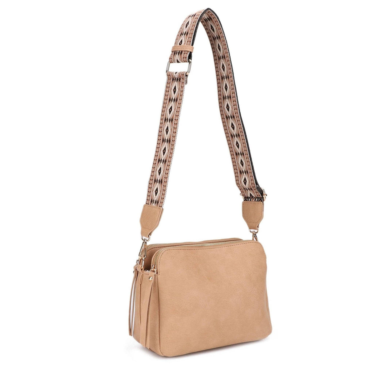 Mila Three-Compartment Crossbody Bag