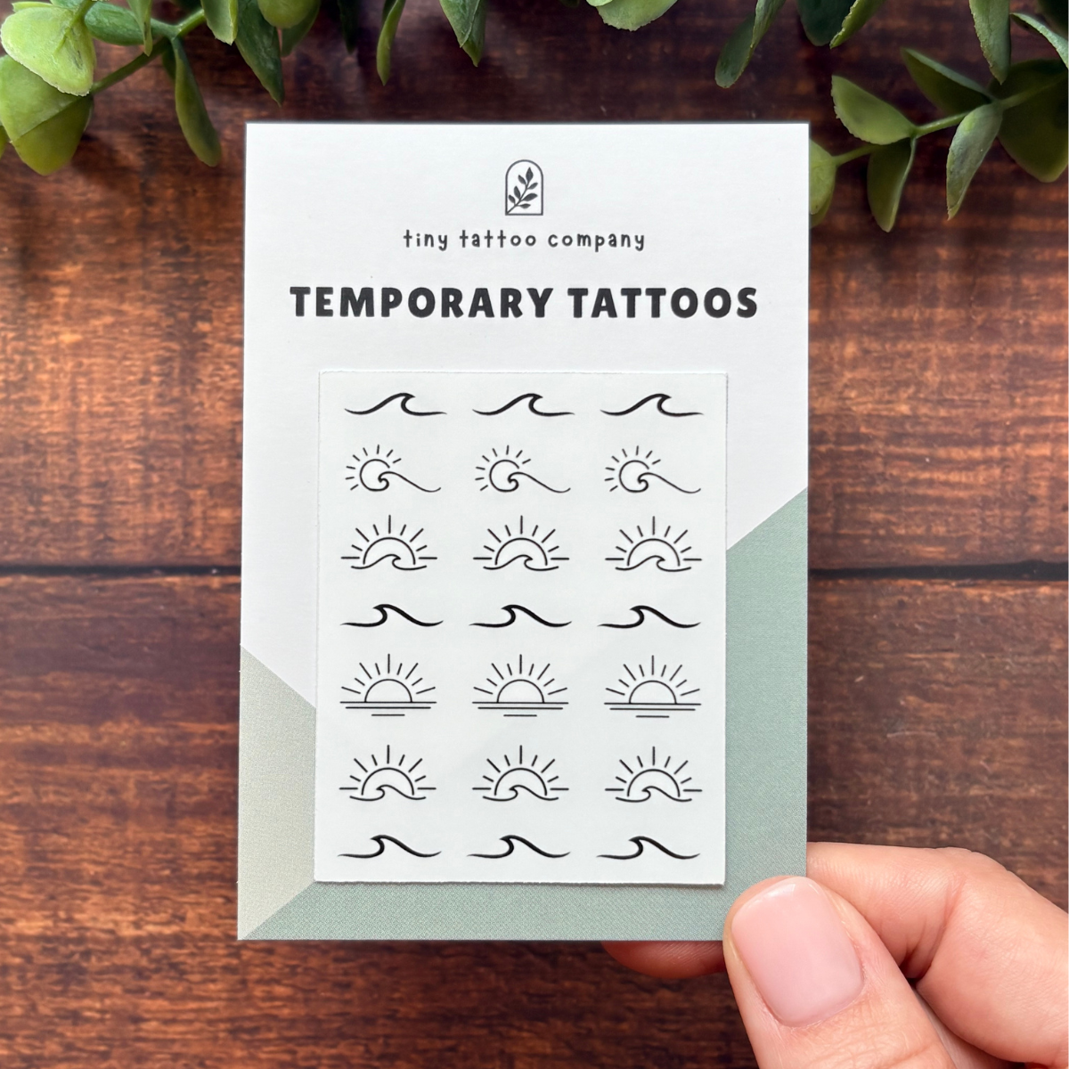 Mini Sun & Waves Temporary Tattoo Pack ☀️
