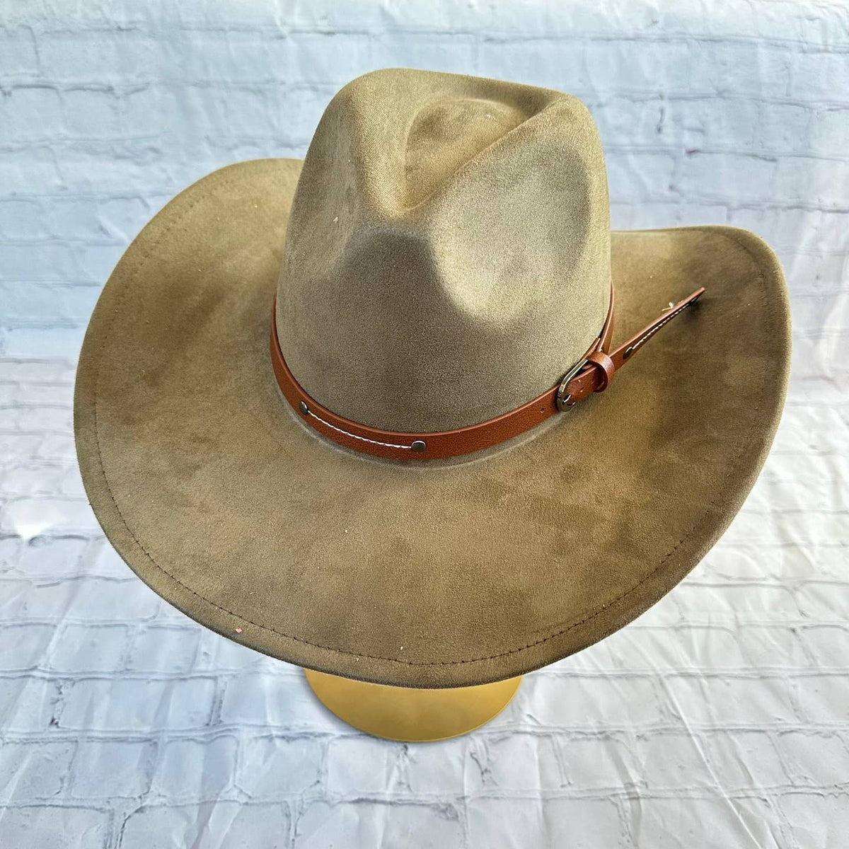 Vegan Suede Cattleman Cowboy Hat