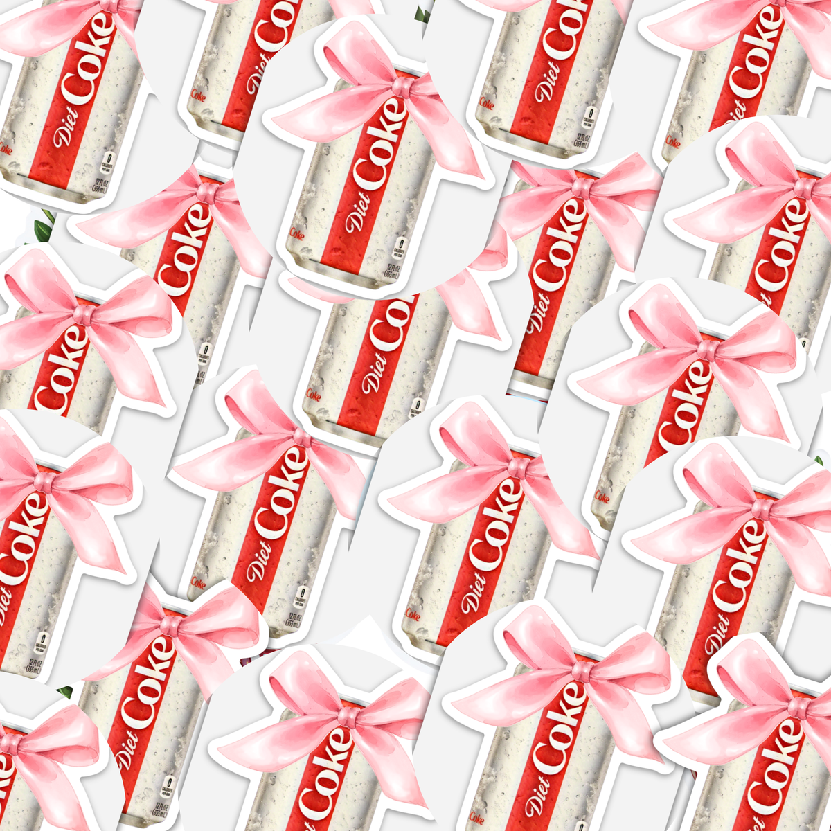 Diet Coke Bow Vinyl Sticker