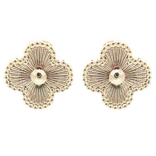 Gilded Clover Stud Earrings