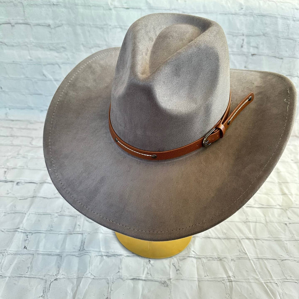 Vegan Suede Cattleman Cowboy Hat