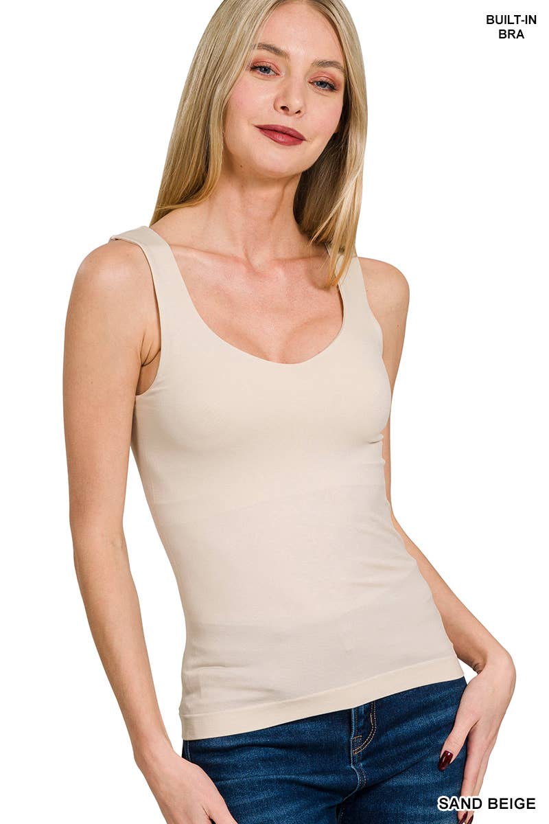 Seamless Tank Top w/ Built-in Bra