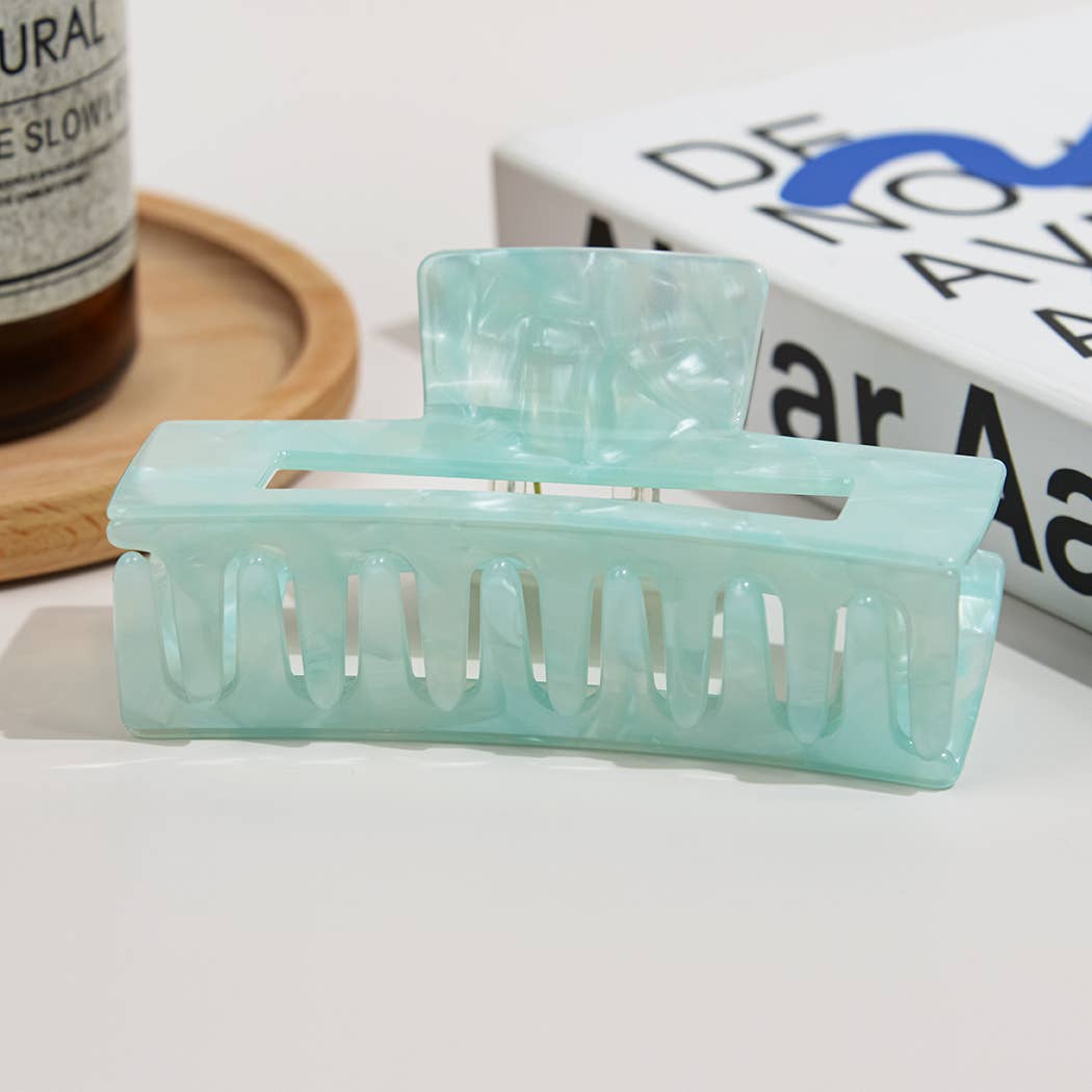 Vintage Oversized Square Acetate Claw Clip, Eco-Friendly