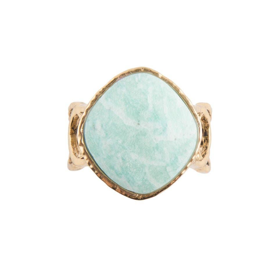Amazonite Circle Dance Ring