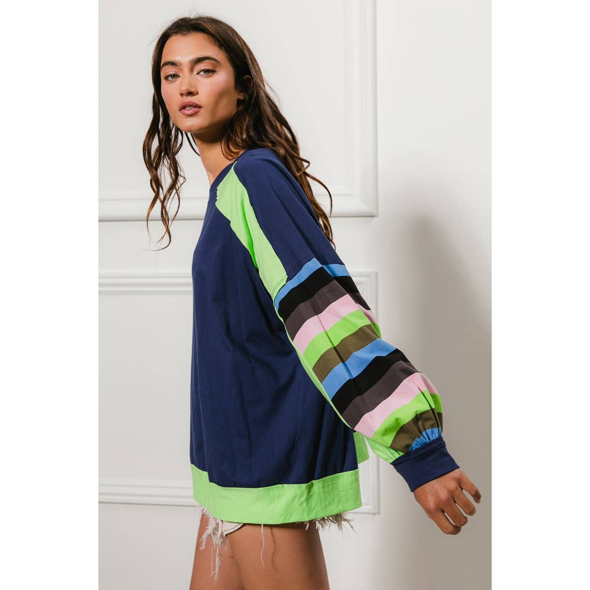 Colorblock Sweatshirt Top
