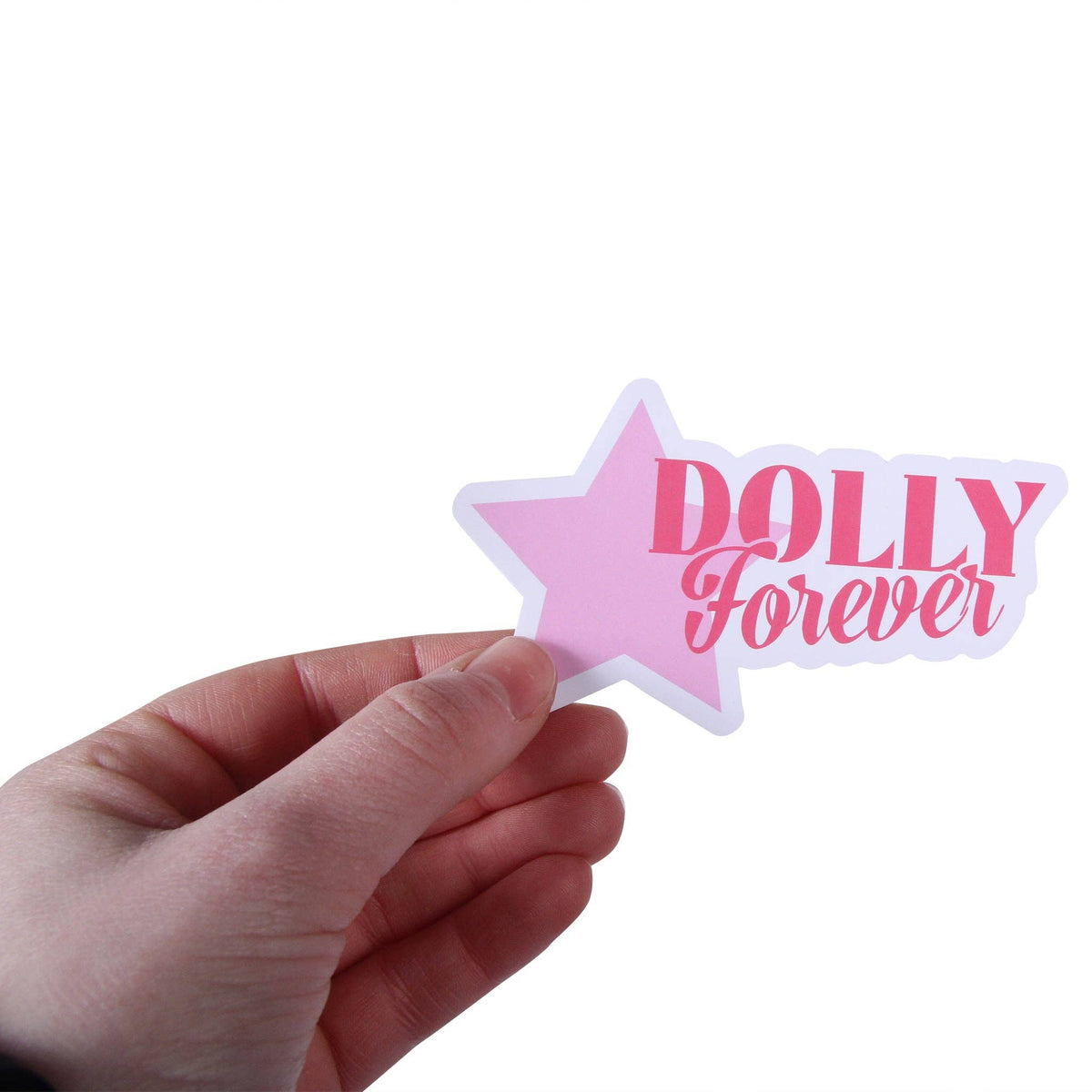 Dolly Forever Pink Star Vinyl Sticker