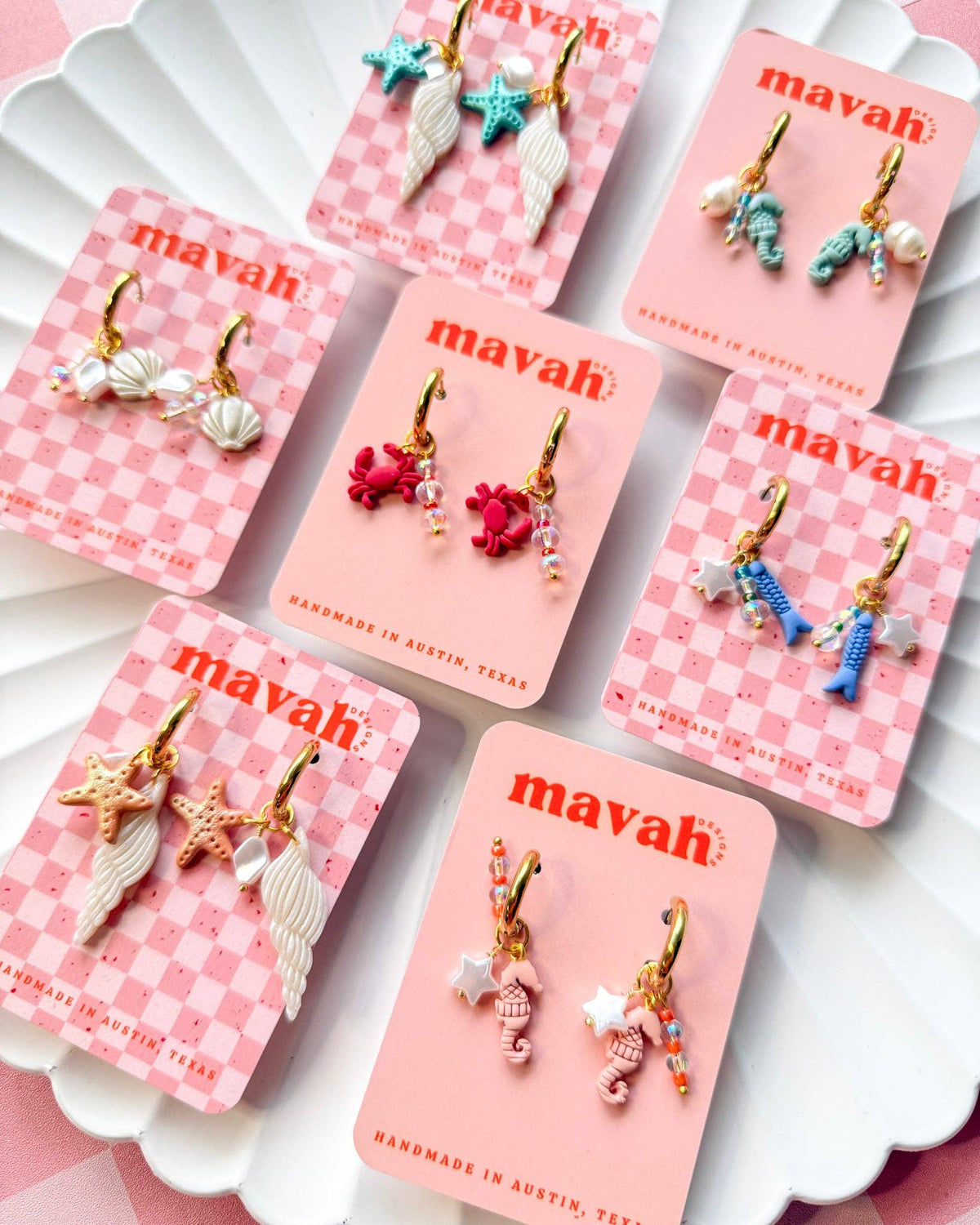 Summer Coastal Charm Hoops