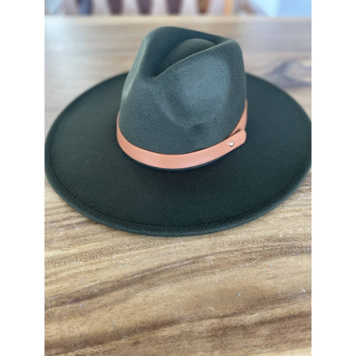 Structured Wide Brim Panama Hat in Vegan Felt