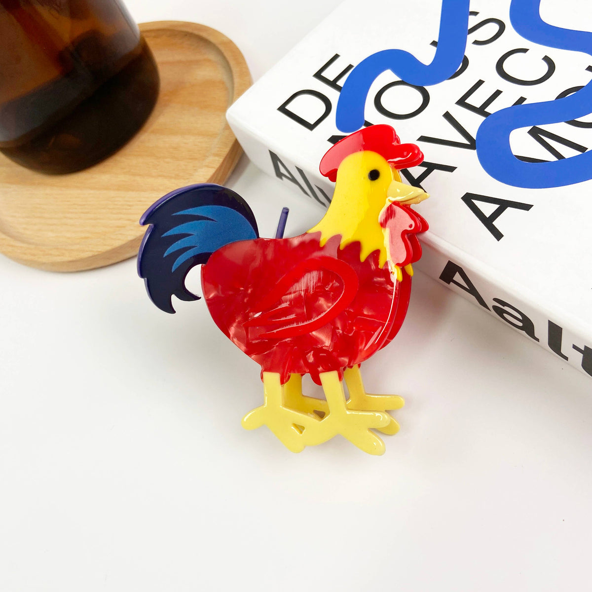 Rooster Claw Clips, Acetate Animal Hair Clip