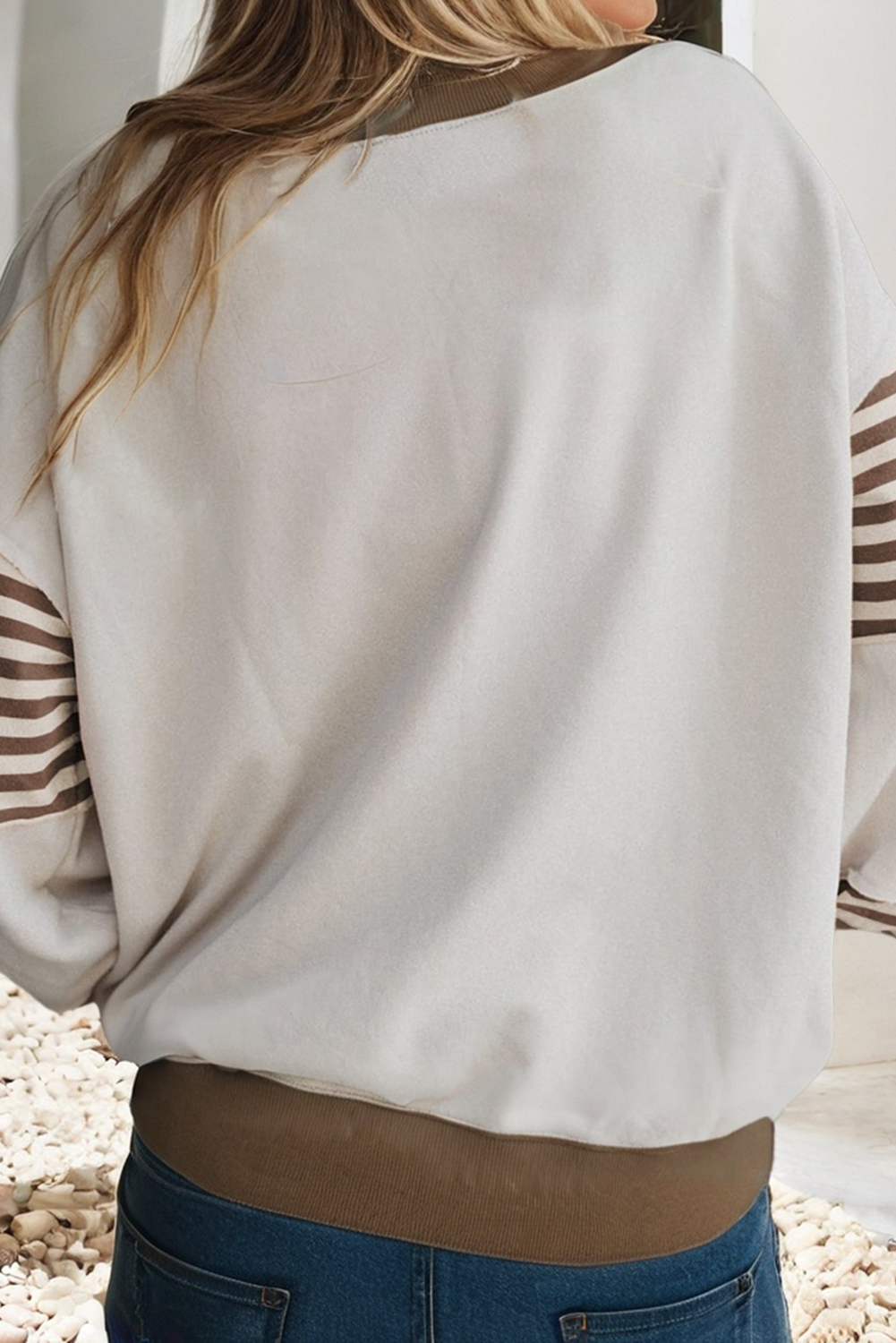 Weekend Stripe Colorblock Sweatshirt