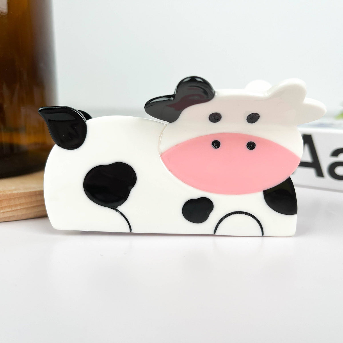 Cow Acetate Hair Clip