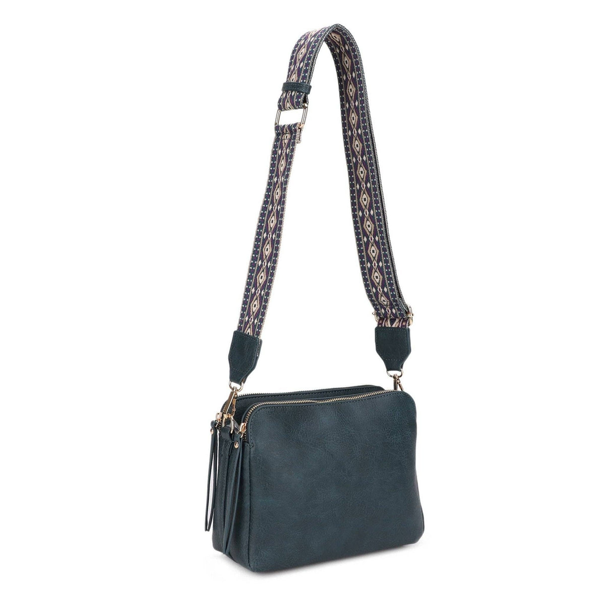 Mila Three-Compartment Crossbody Bag