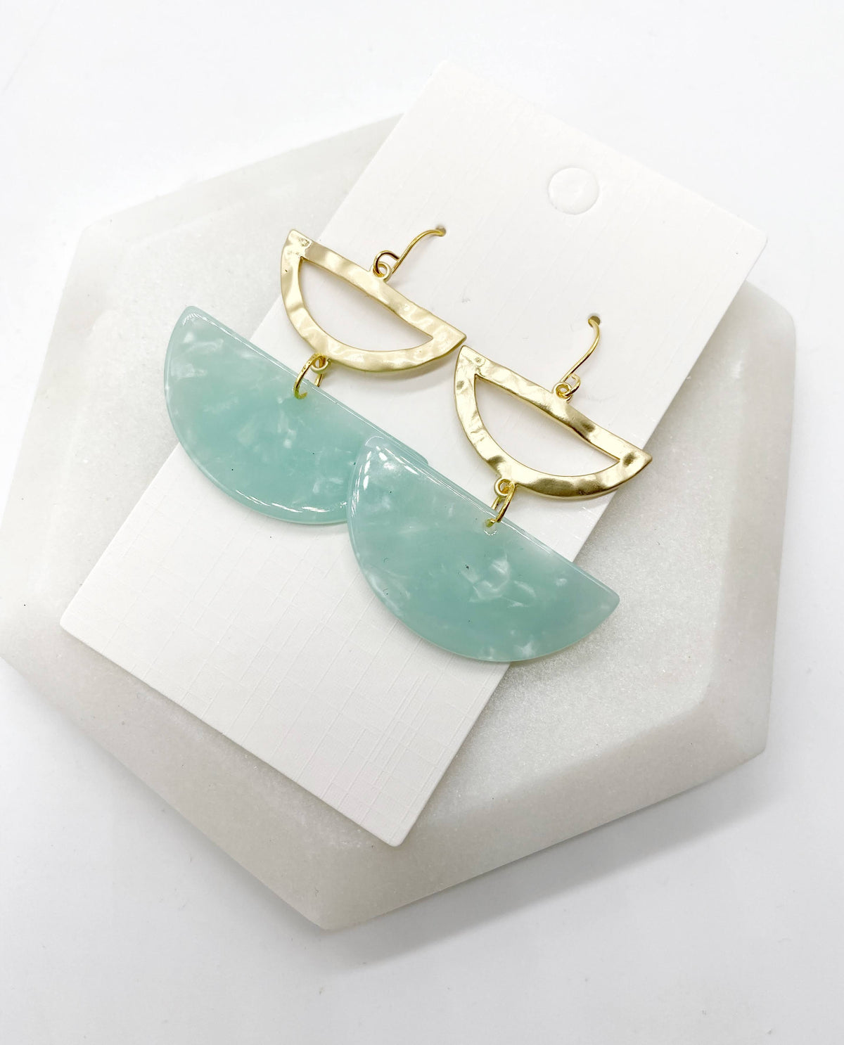 Mint Green Luna Earrings