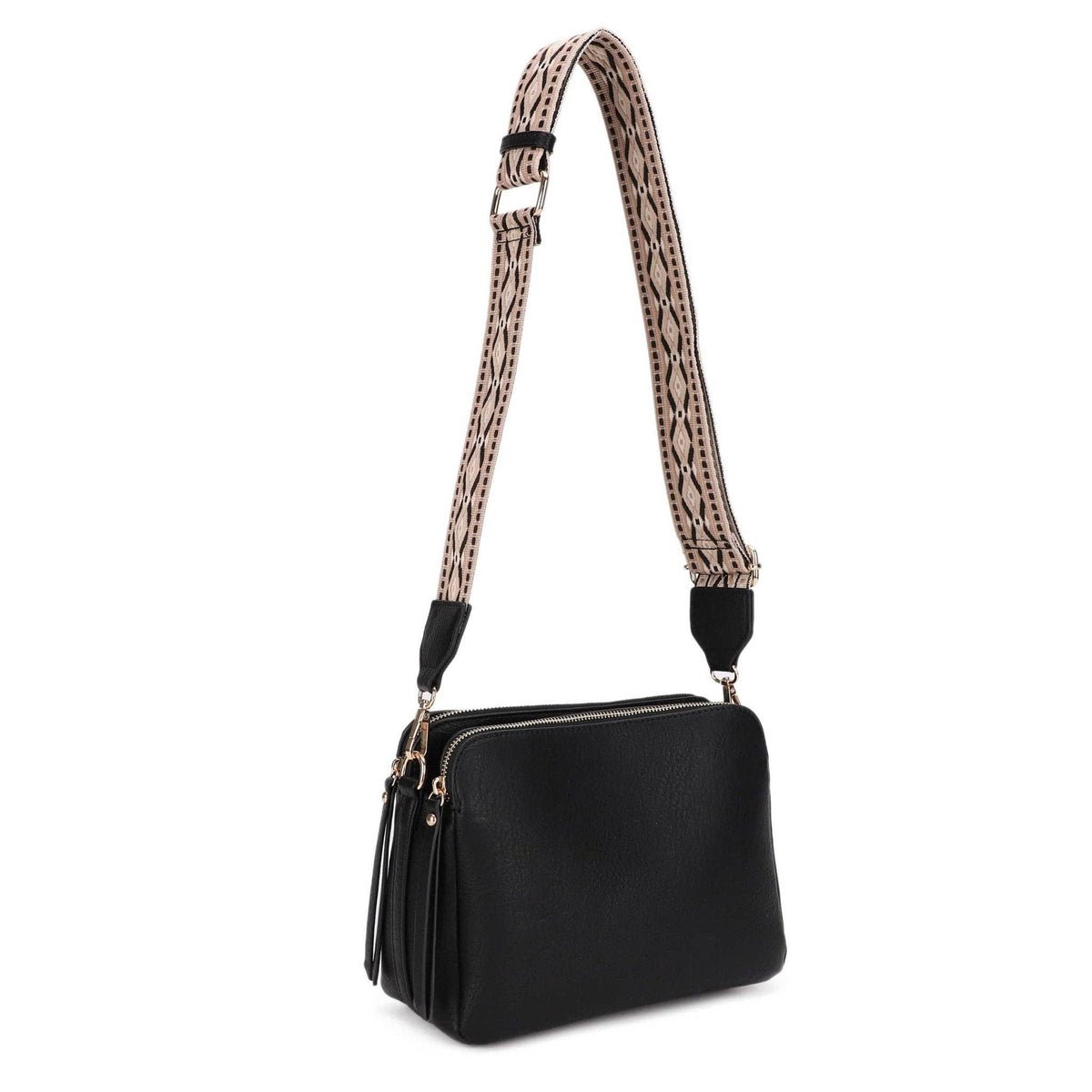 Mila Three-Compartment Crossbody Bag
