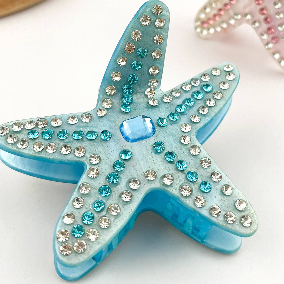 Diamond-studded Starfish Claw Clip, Luxury Hair Clip
