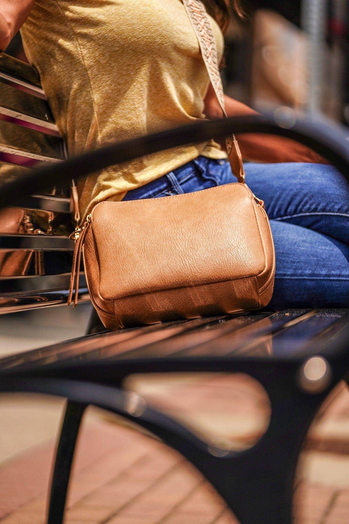 Mila Three-Compartment Crossbody Bag
