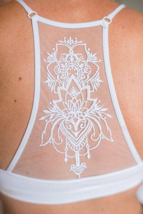 2/3X / Tattoo Bralette - White