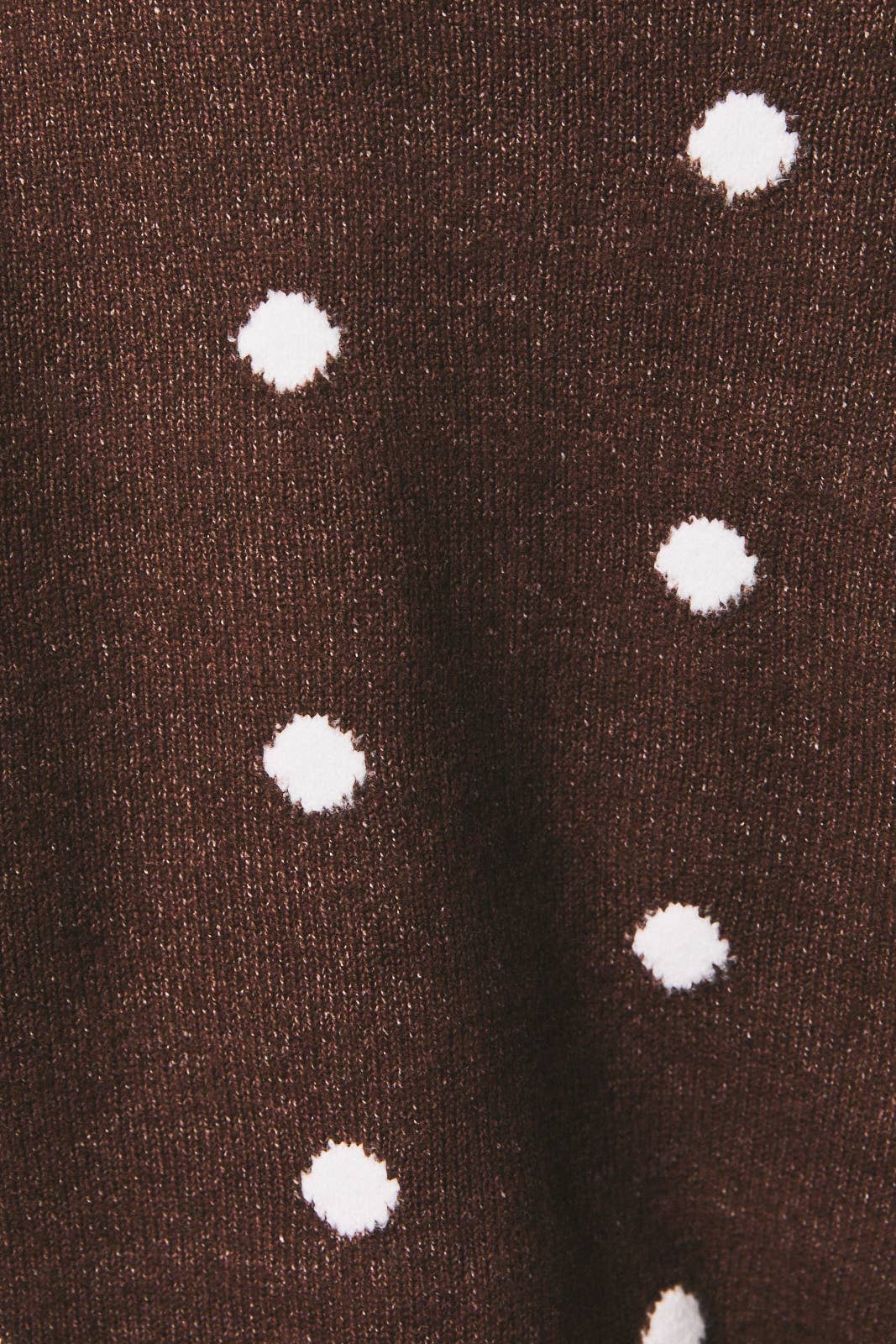 SHORT SLEEVE CREW NECK POLKA DOT SWEATER CARDIGAN