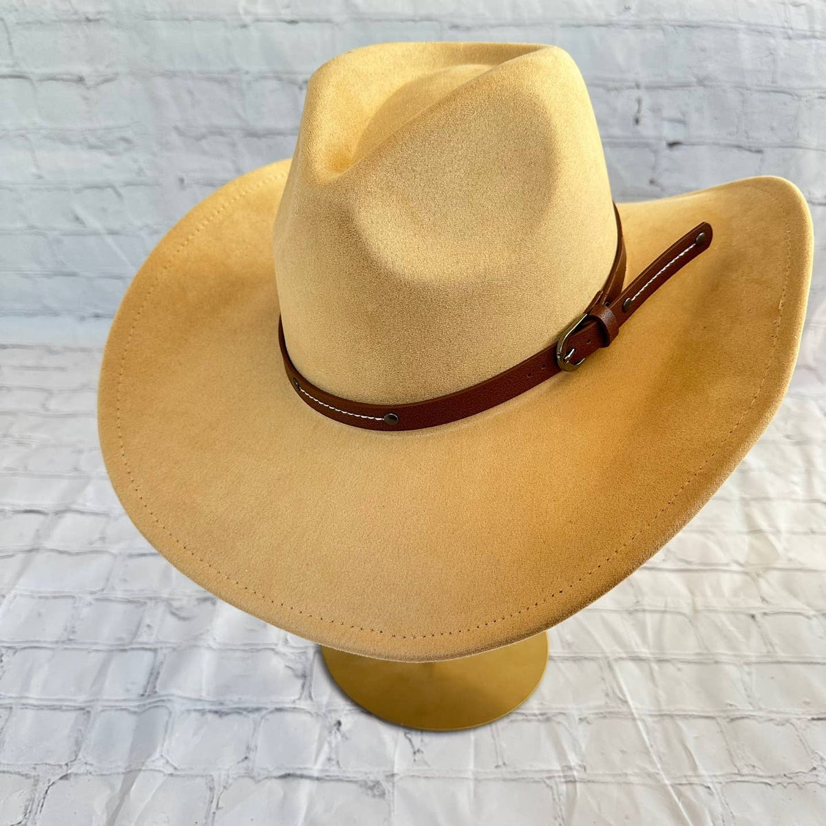 Vegan Suede Cattleman Cowboy Hat