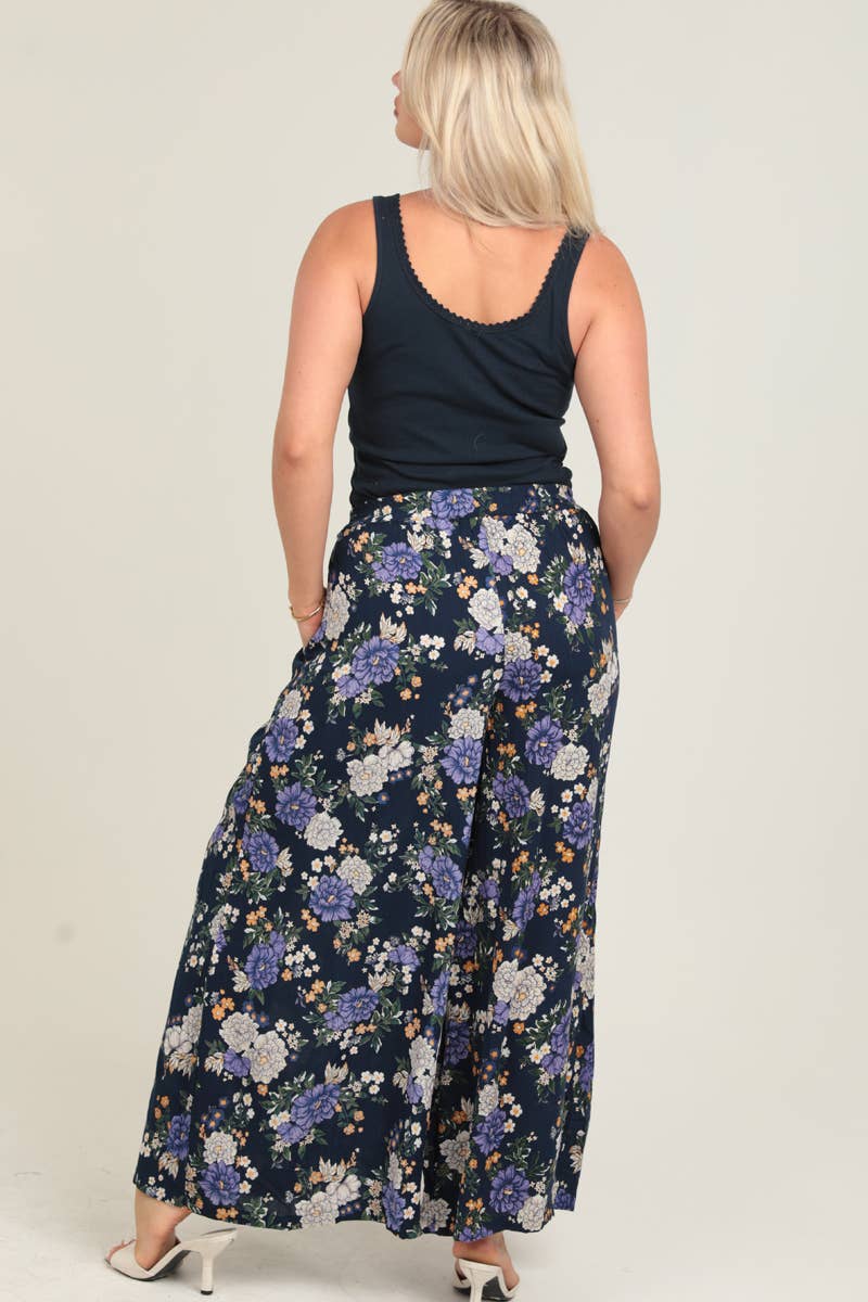 Printed Wide Leg Pants