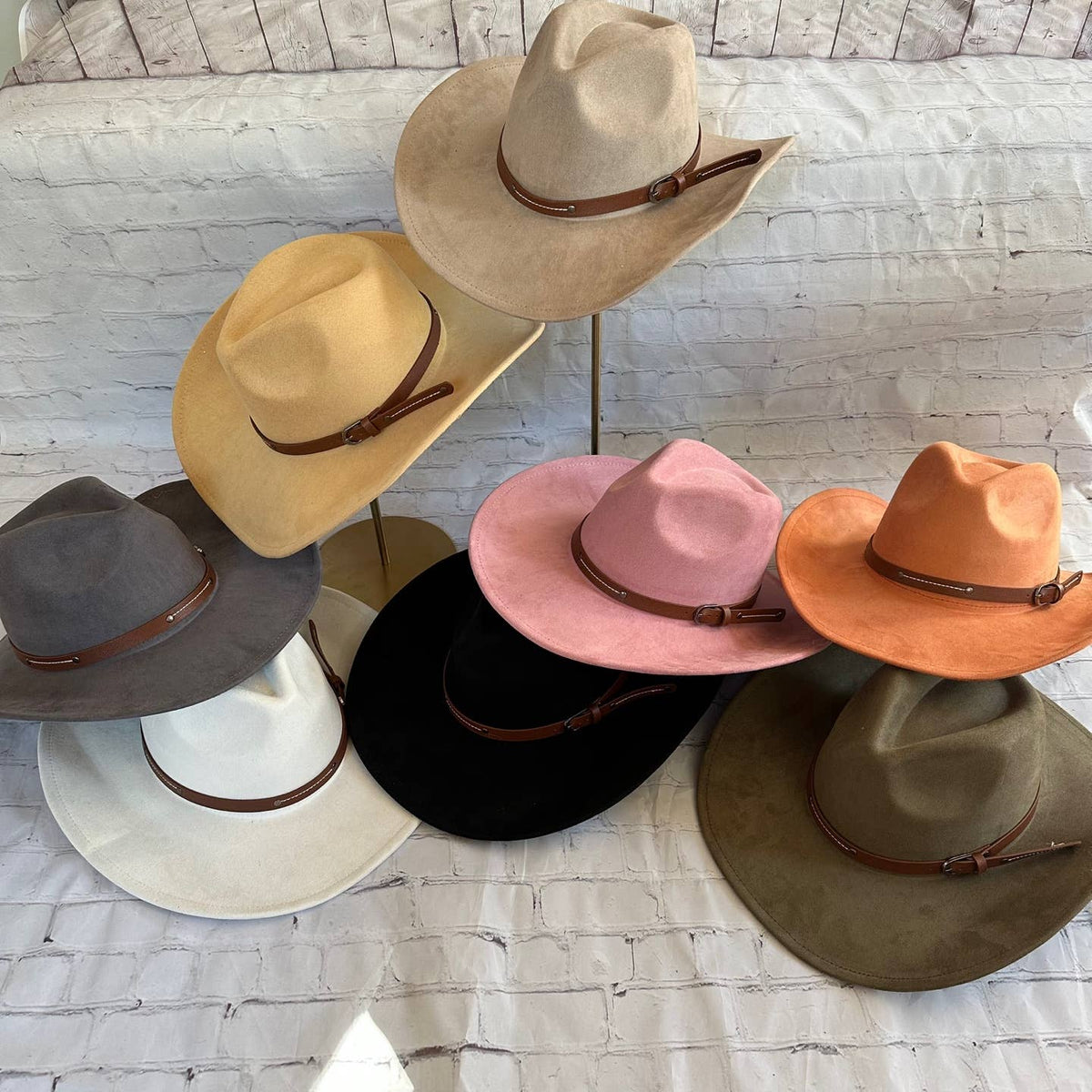Vegan Suede Cattleman Cowboy Hat