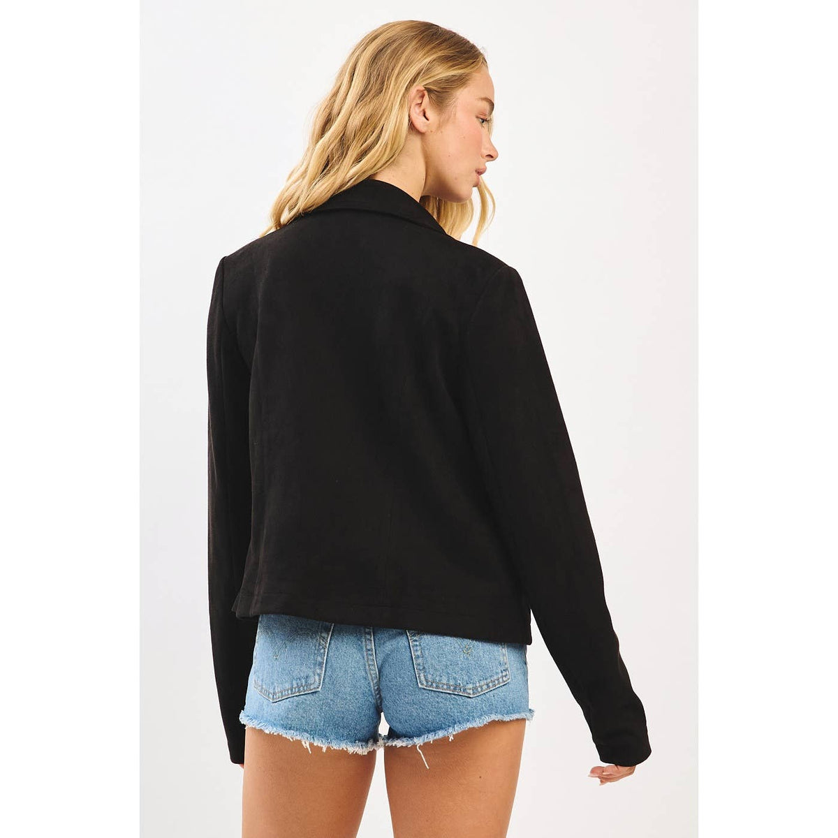 SUEDE MOTO BIKER JACKET