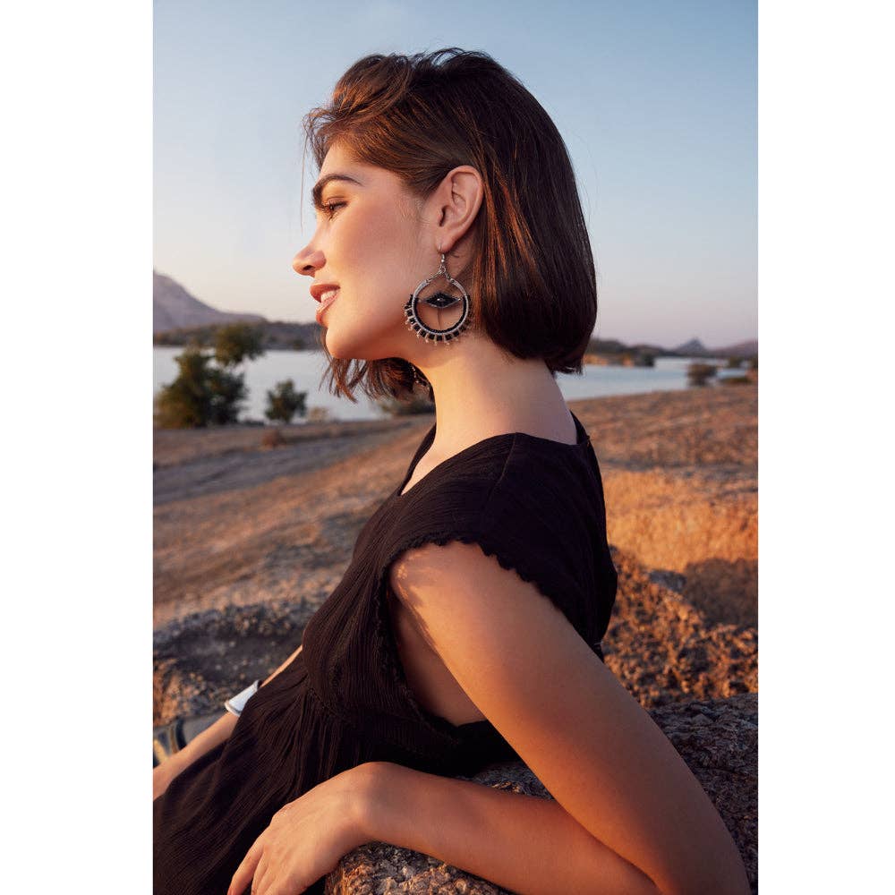 Artful Glass Statement Earrings