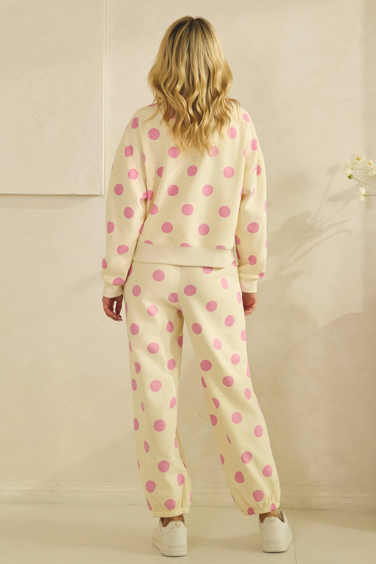 Polka Dot Crewneck Sweatshirt