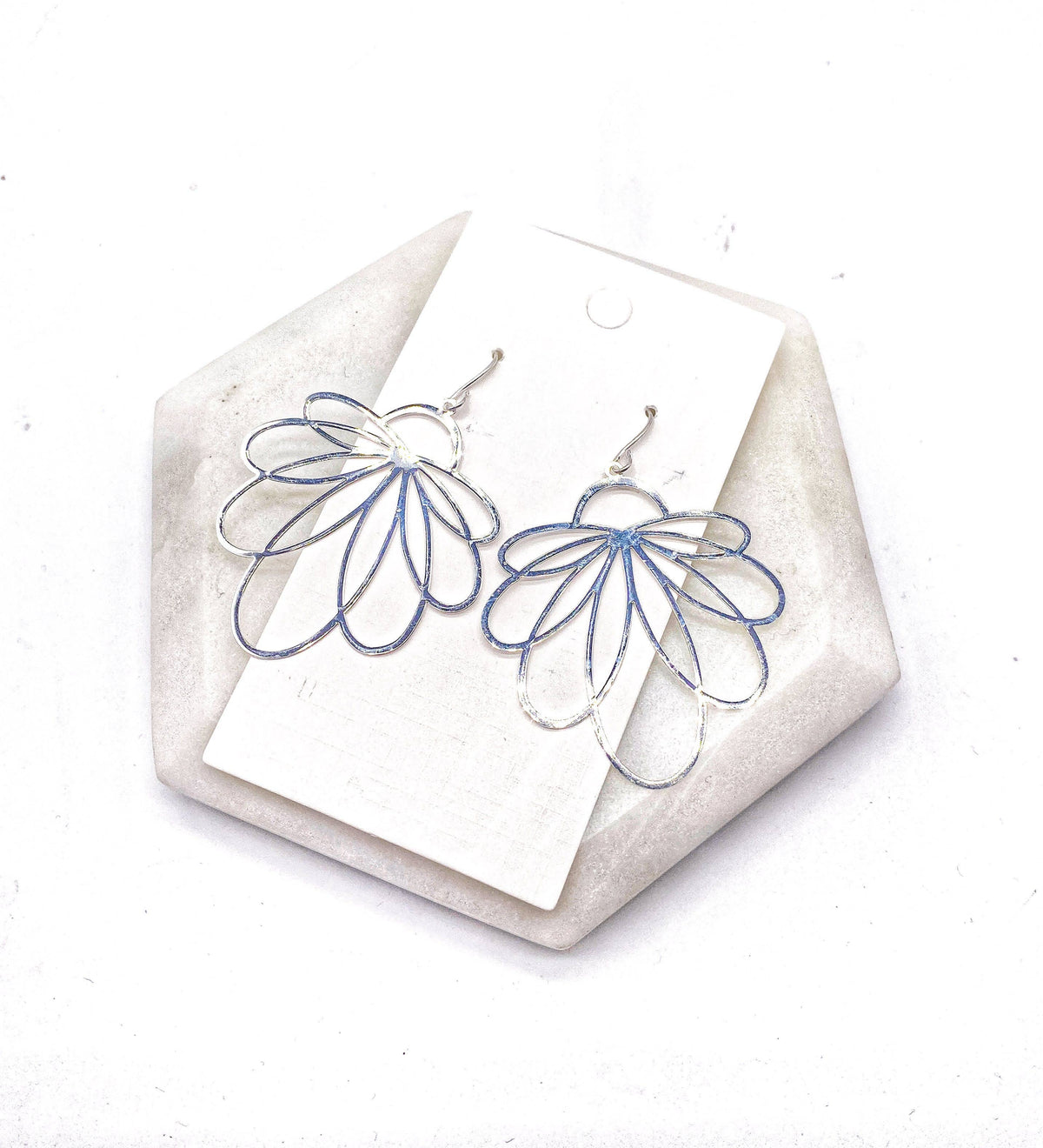 Silver Loopy Metal Earrings