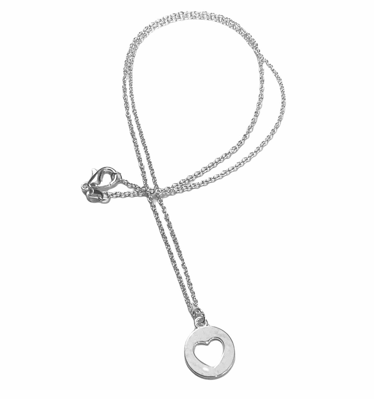 Heart Cutout Medallion Pendant Necklace