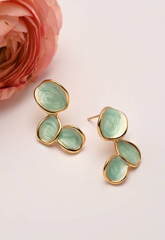 Hope Echo Earrings in Mint
