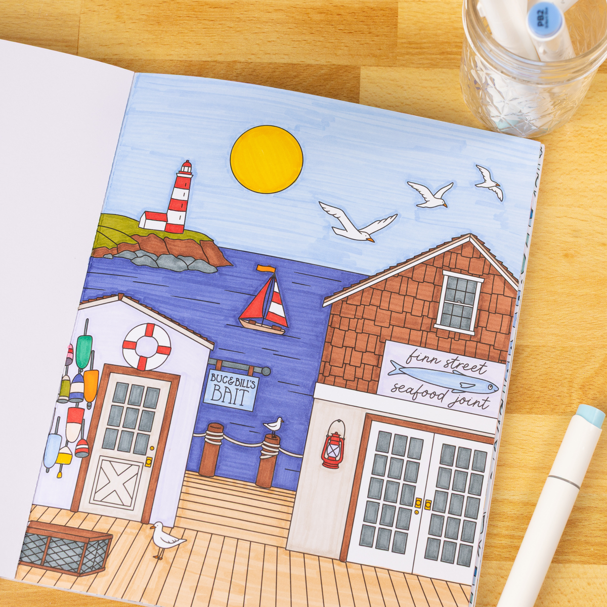 Coastal Americana Coloring Book