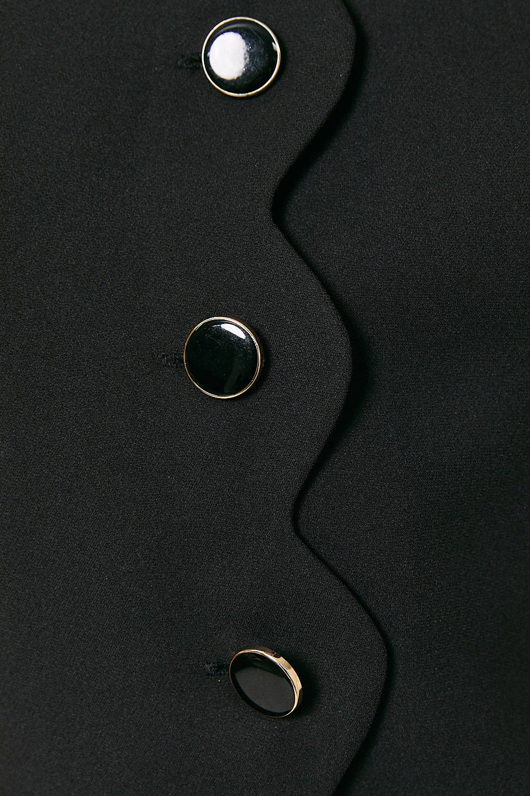 Round Neck Sleeveless Scallop Detail Mini Dress