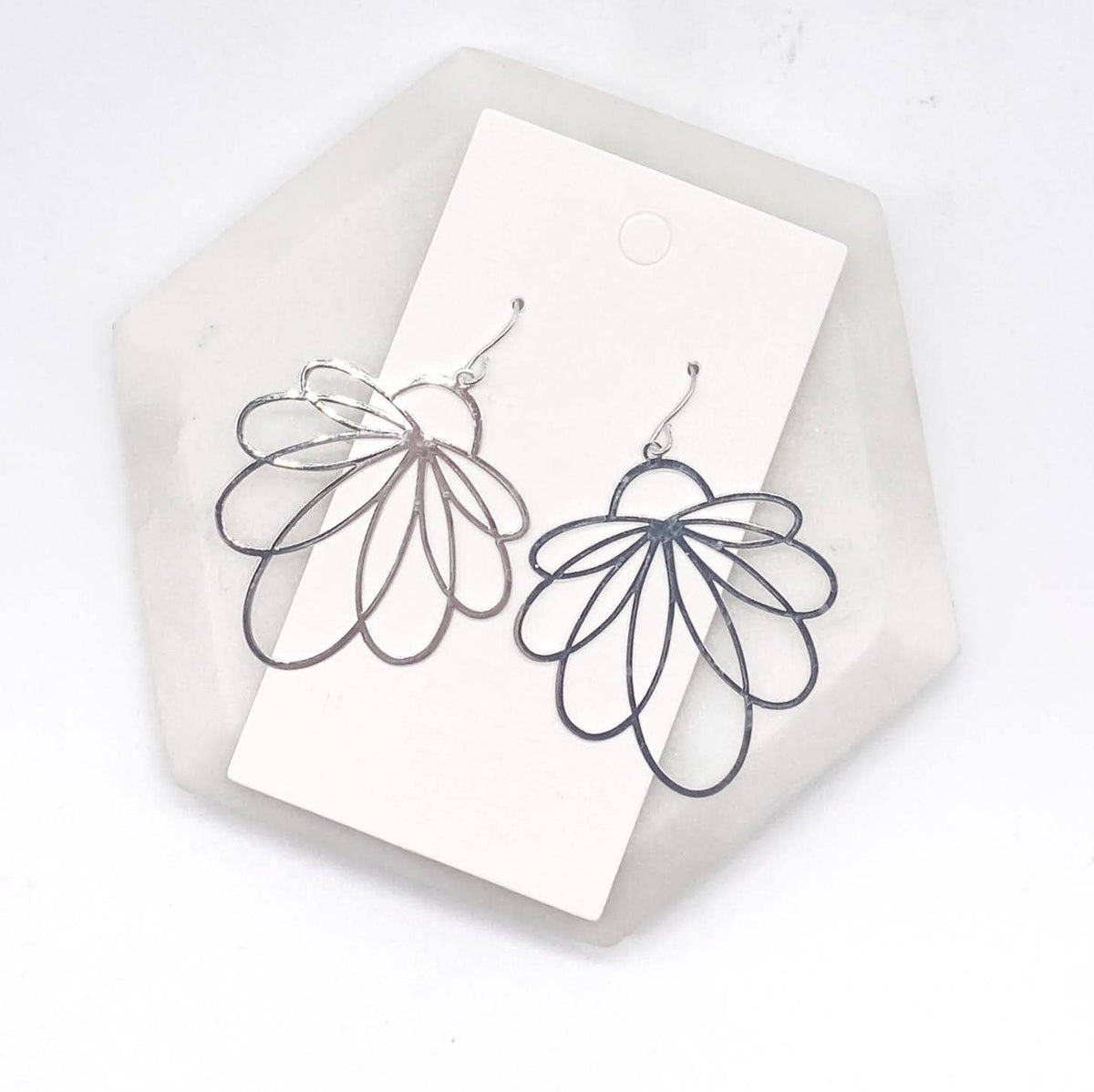 Silver Loopy Metal Earrings
