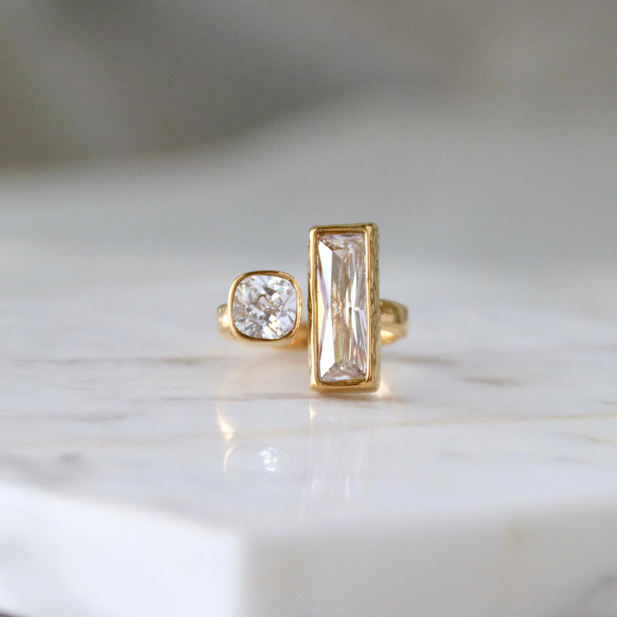 CZ Geometric Ring