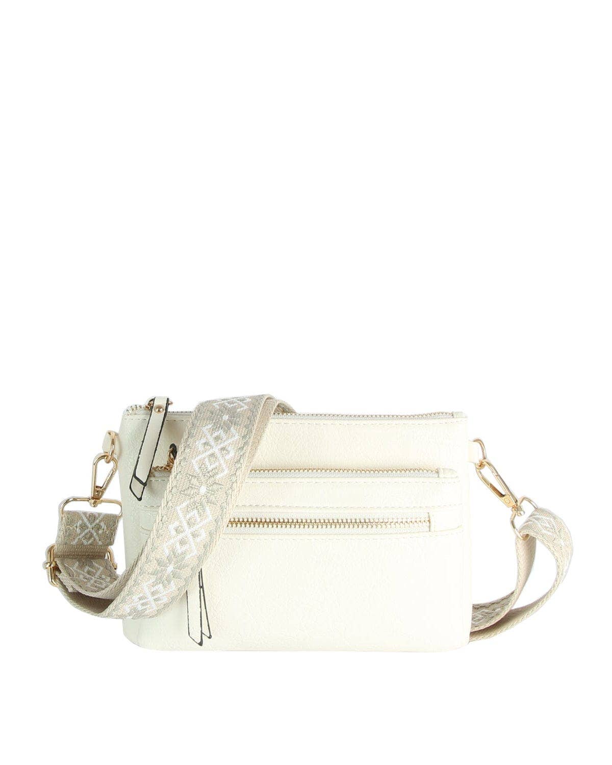 Melissa Multi Zip Pocket Crossbody With Guitar Strap