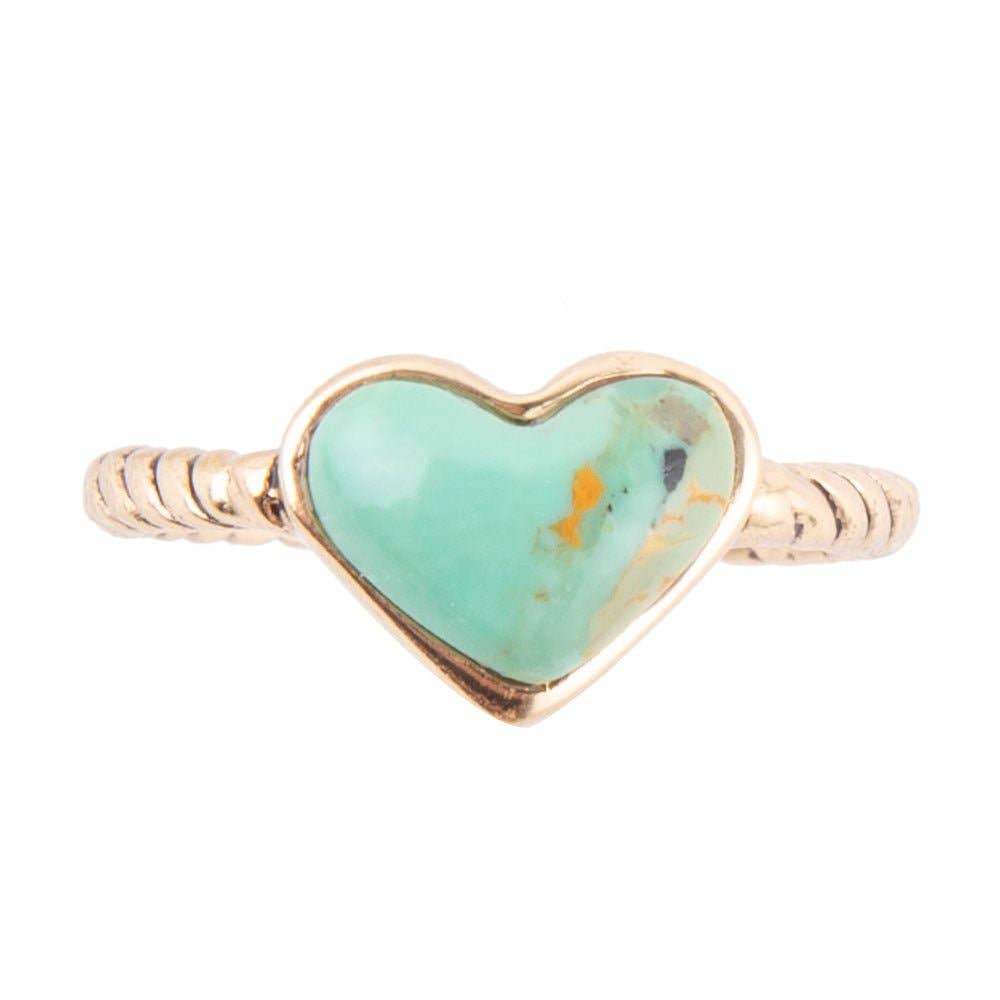Turquoise Rope My Heart Ring