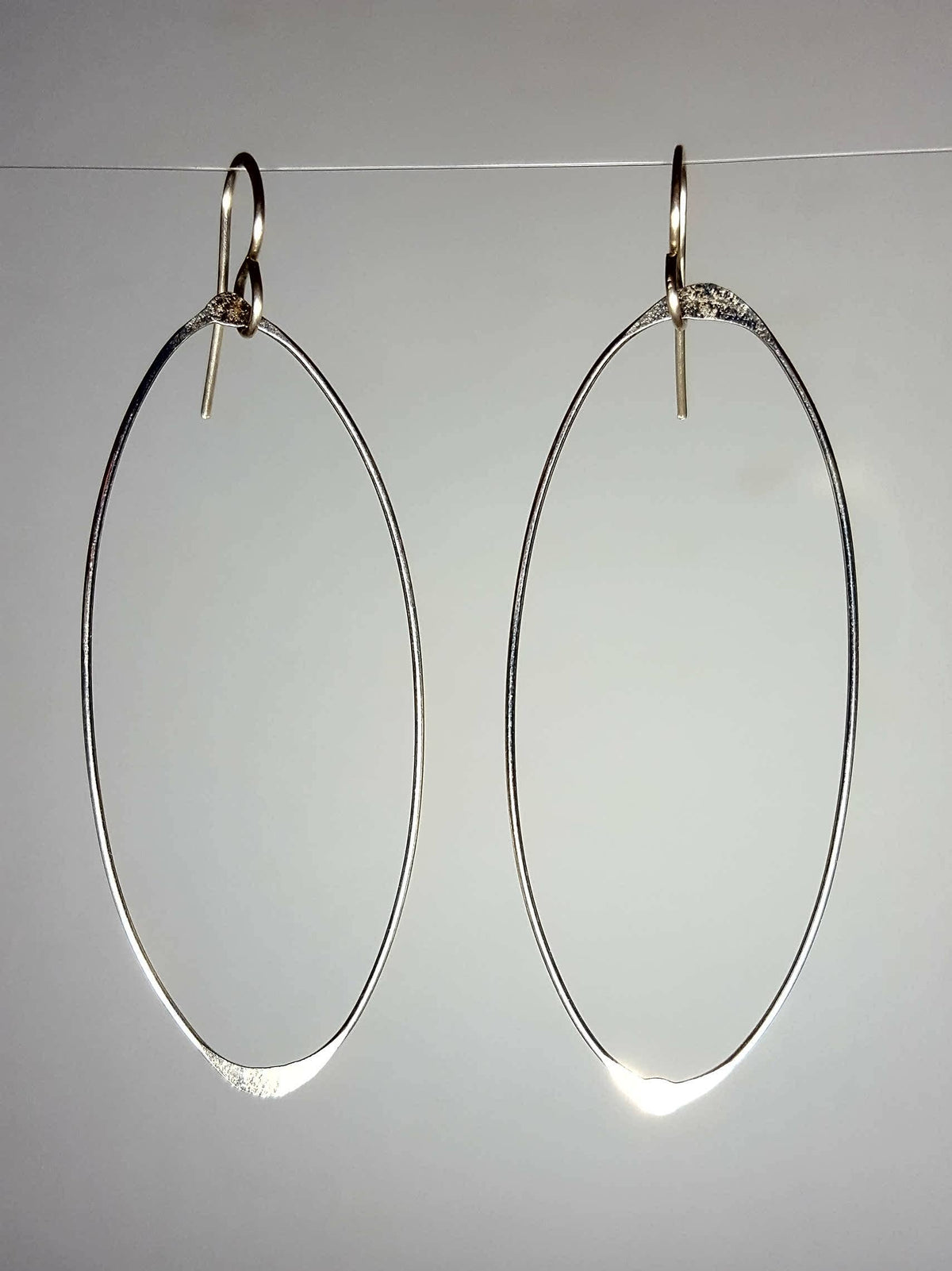 Sterling Silver Earrings X-Large Oval