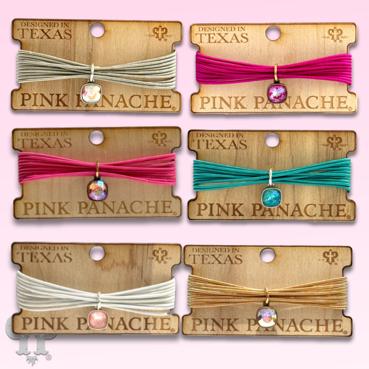 Stretch wire bracelet with Austrian crystal