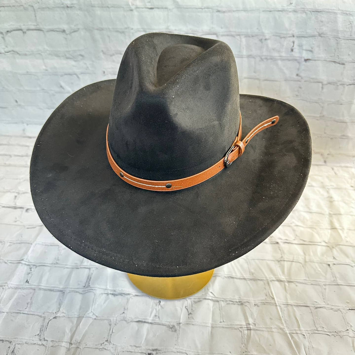 Vegan Suede Cattleman Cowboy Hat