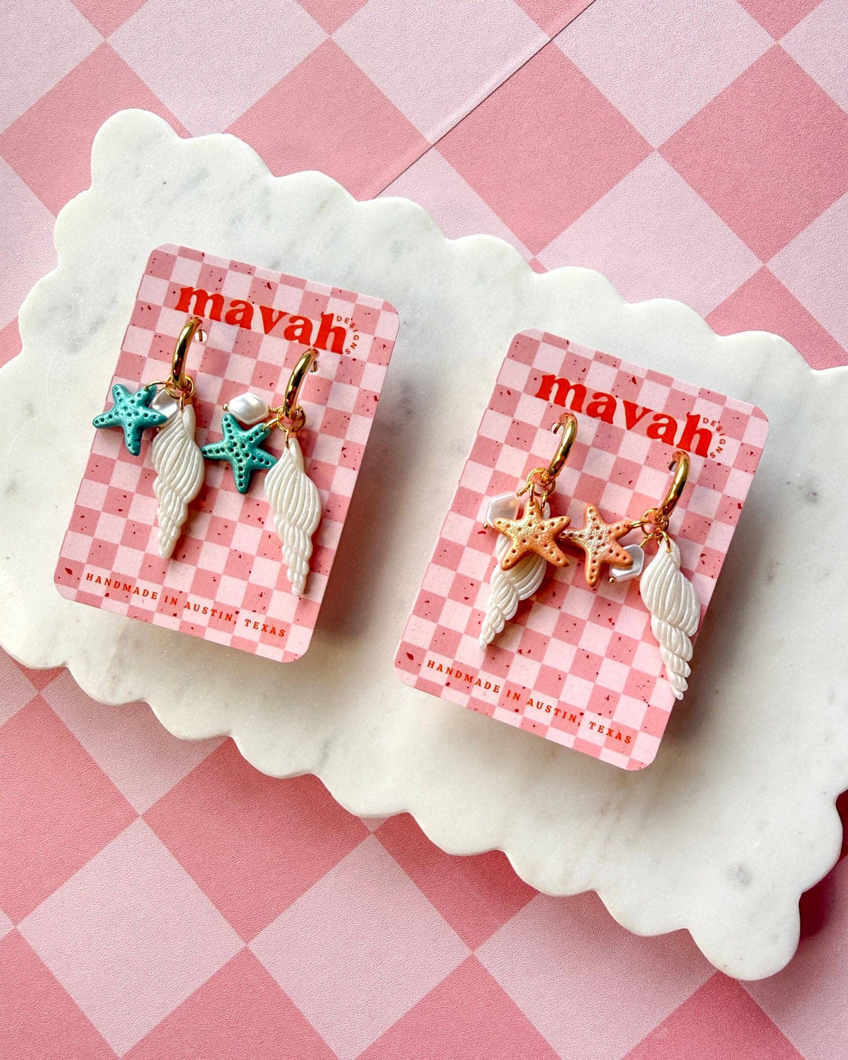 Summer Coastal Charm Hoops
